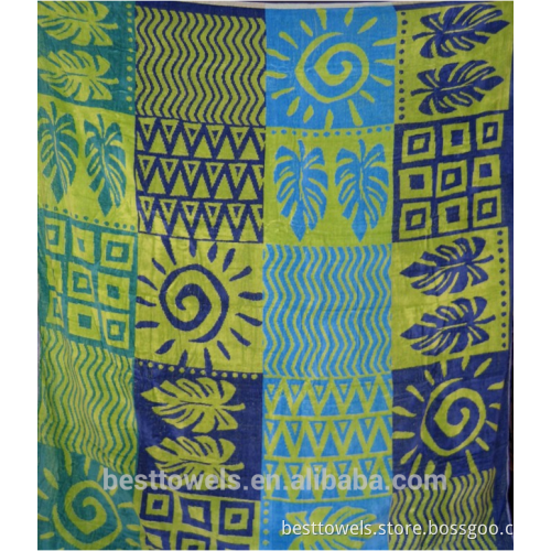 2016 new design 100%cotton cut pile jacquard beach towel